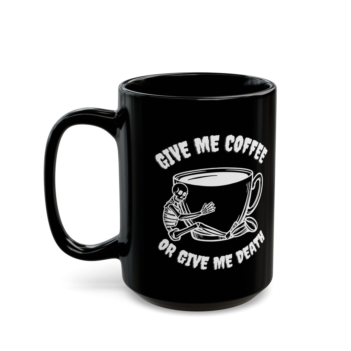 Give me Coffee Give me Death Gothic Aesthetic Skeleton Coffee Mug Coffee Lover Gift funny Coffee Mug Spooky Mug Halloween Mug Whimsigoth Mug