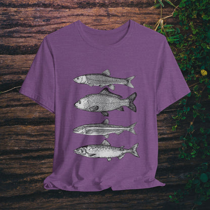 Cool Fish Shirt - Fisher Gifts, Fishing Unisex Relaxed Adult Tee Fisherman Gift, Lake Outdoorsman Naturalist, Fly Fishing, Gift for Him Her