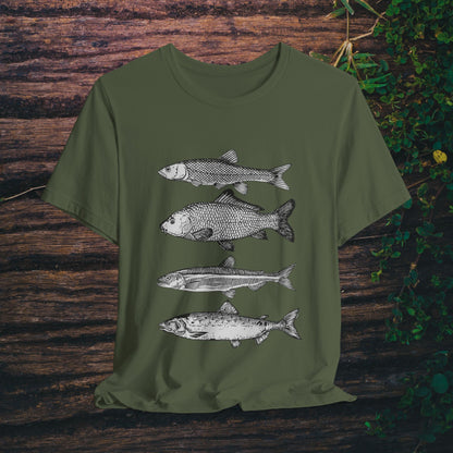 Cool Fish Shirt - Fisher Gifts, Fishing Unisex Relaxed Adult Tee Fisherman Gift, Lake Outdoorsman Naturalist, Fly Fishing, Gift for Him Her