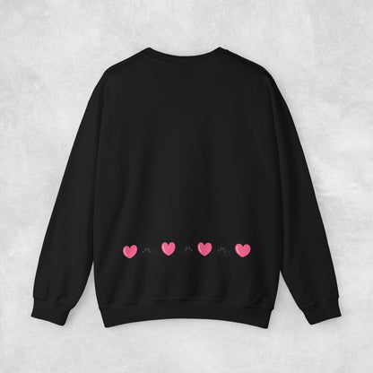 Time with spend with cats Crewneck Sweatshirt with heart design