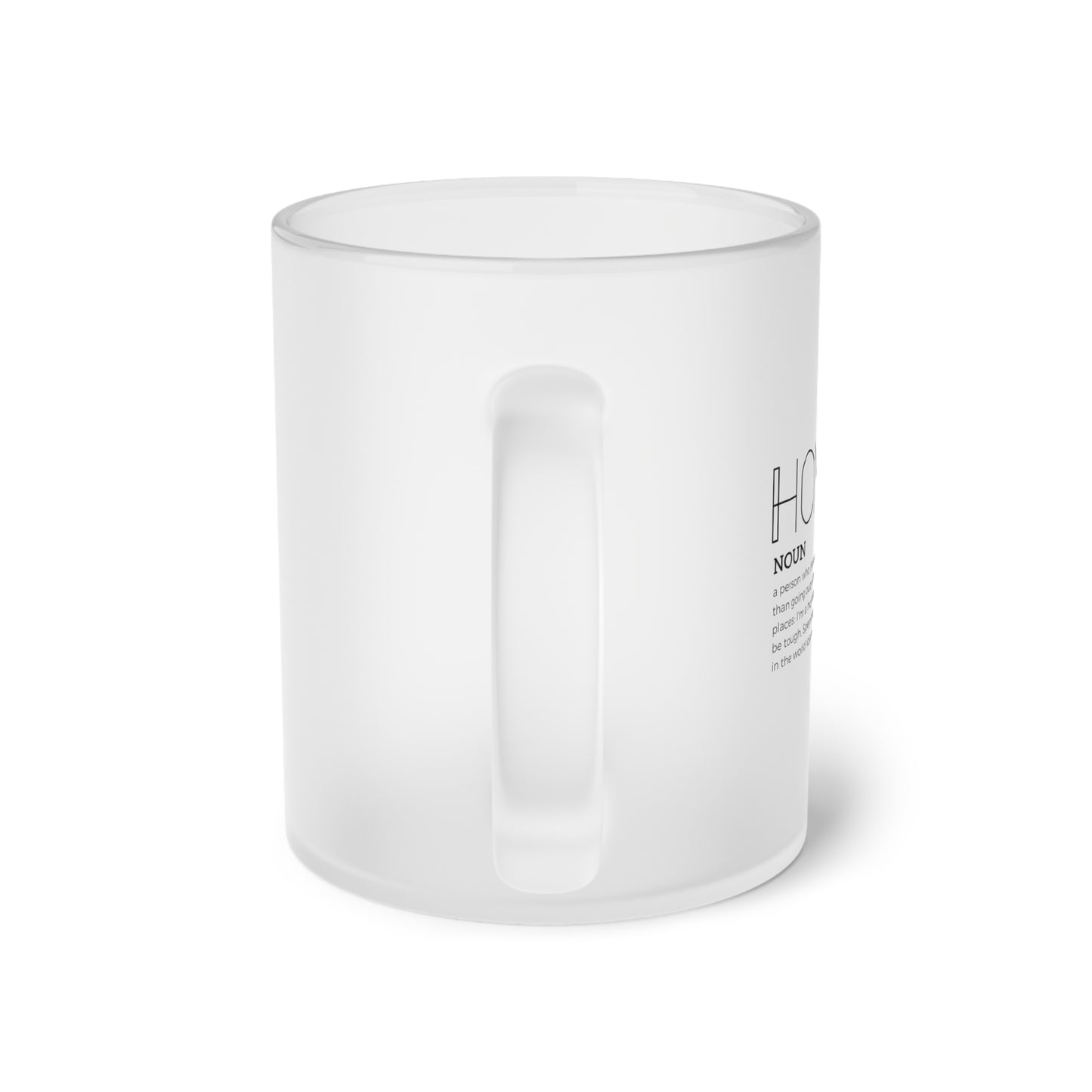 Homebody Frosted Glass Mug - Minimalist glass mug - Aurora Corner Shop