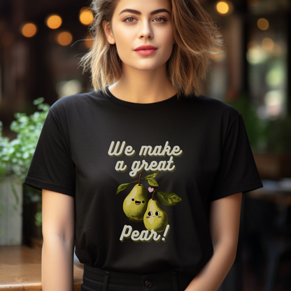 Great Pear Unisex Heavy Cotton Tee -  Pear couple T-shirt - Aurora Corner Shop