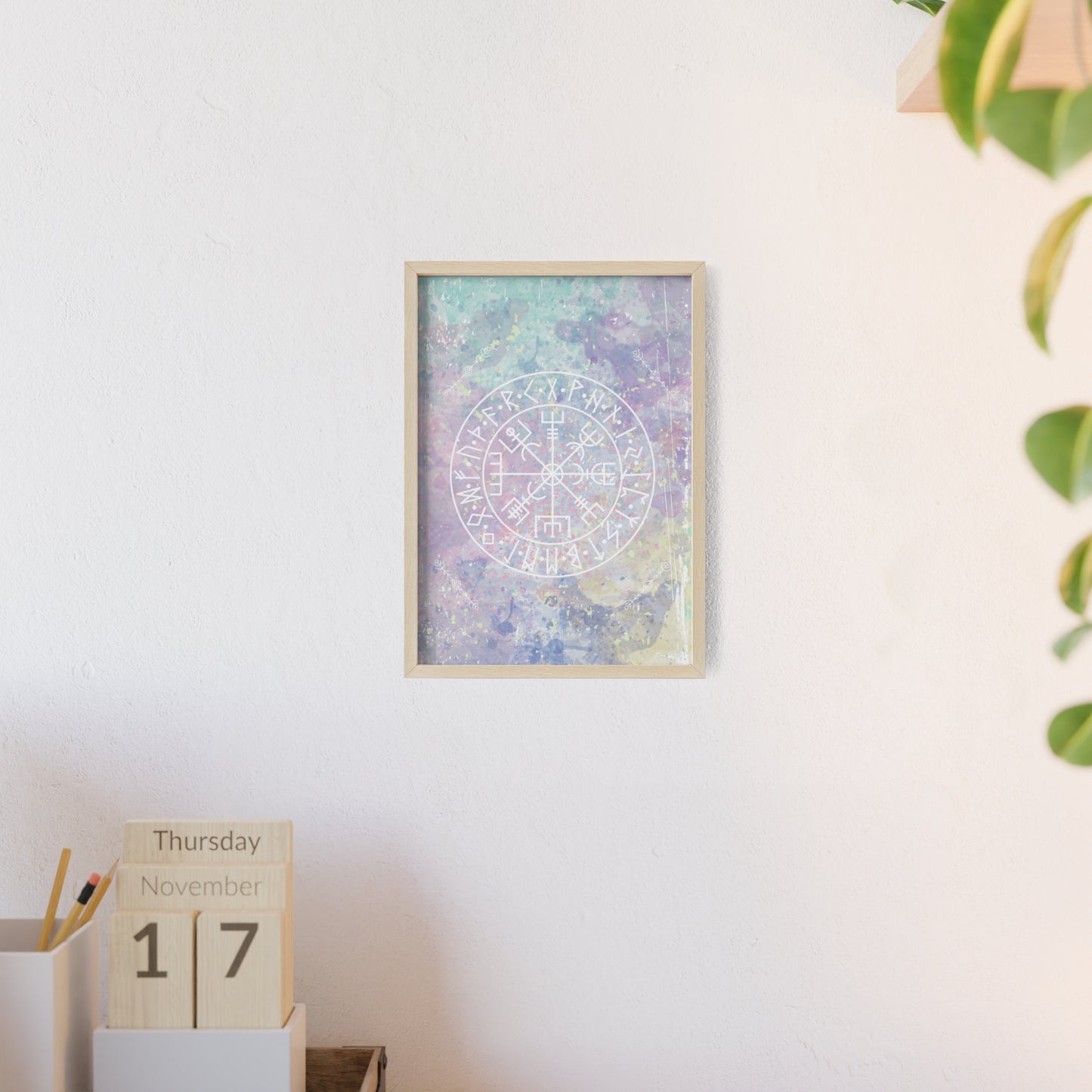 Nordic Tie Dye Posters with Wooden Frame - Inpired by the nordics and scandinavia