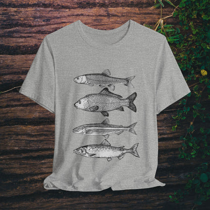 Cool Fish Shirt - Fisher Gifts, Fishing Unisex Relaxed Adult Tee Fisherman Gift, Lake Outdoorsman Naturalist, Fly Fishing, Gift for Him Her