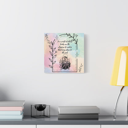 Books are the whispers of wisdom Matte Canvas wall art