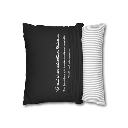 Adventure modern minimalist Pillow Home case Decor Decorative Pillow Case black pillow Cushion Cover Interior Decore Sofa Gift camping gift