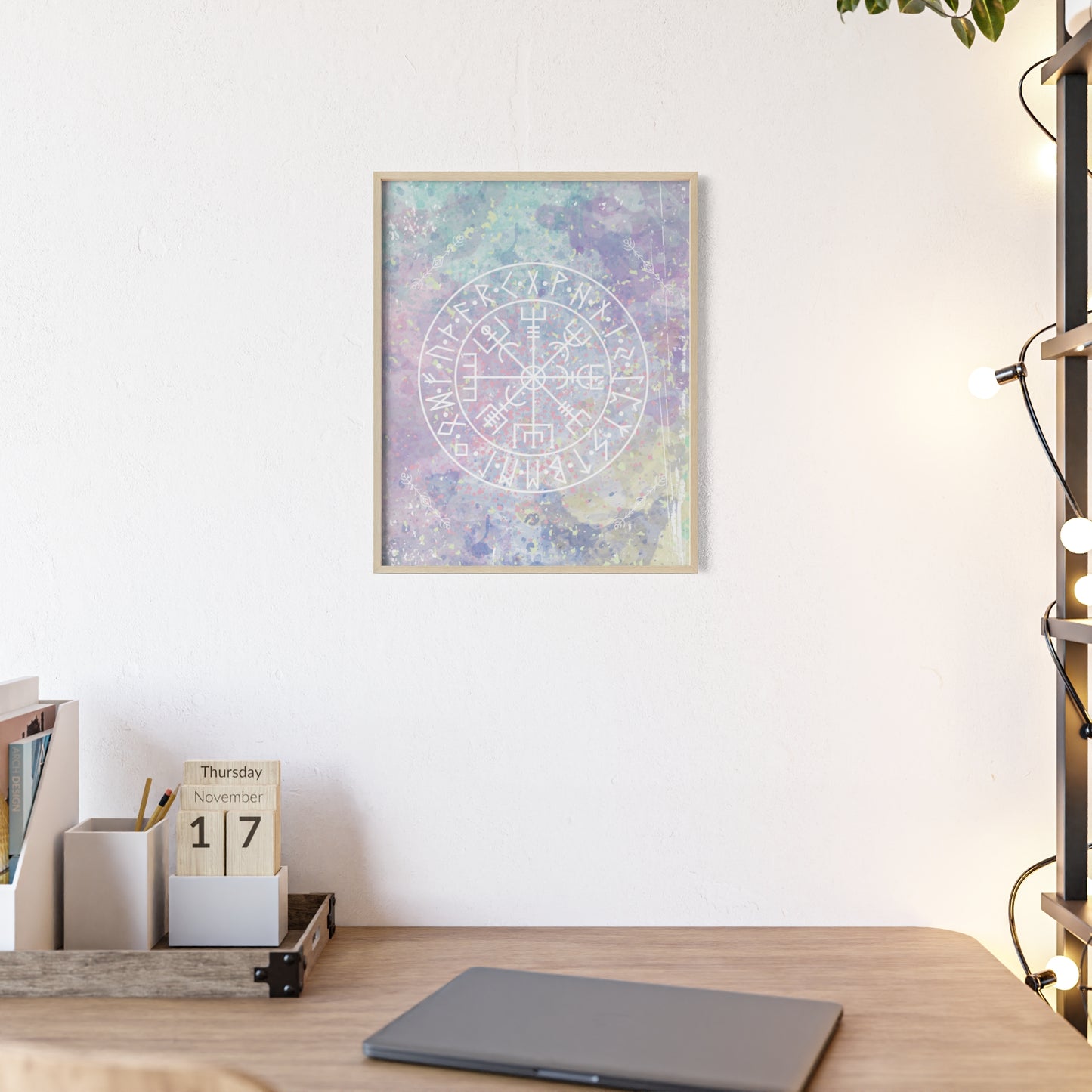 Nordic Tie Dye Posters with Wooden Frame - Inpired by the nordics and scandinavia