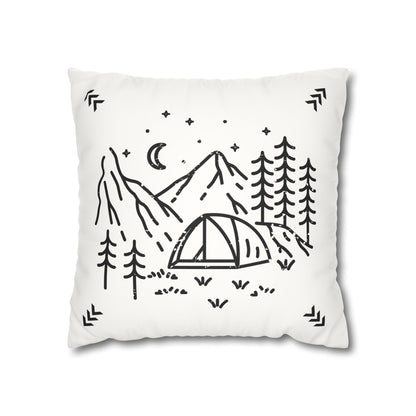 Soul of an adventurer square pillow in white