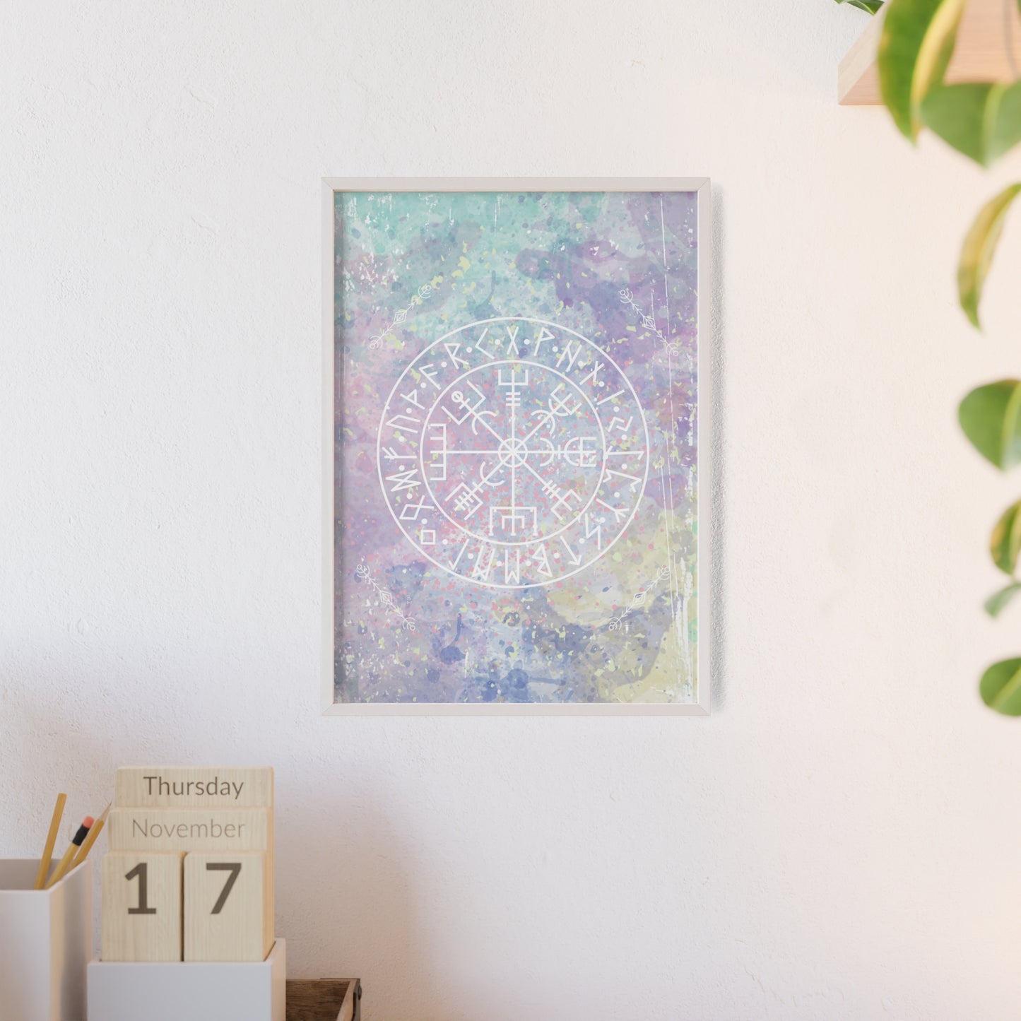 Nordic Tie Dye Posters with Wooden Frame - Inpired by the nordics and scandinavia