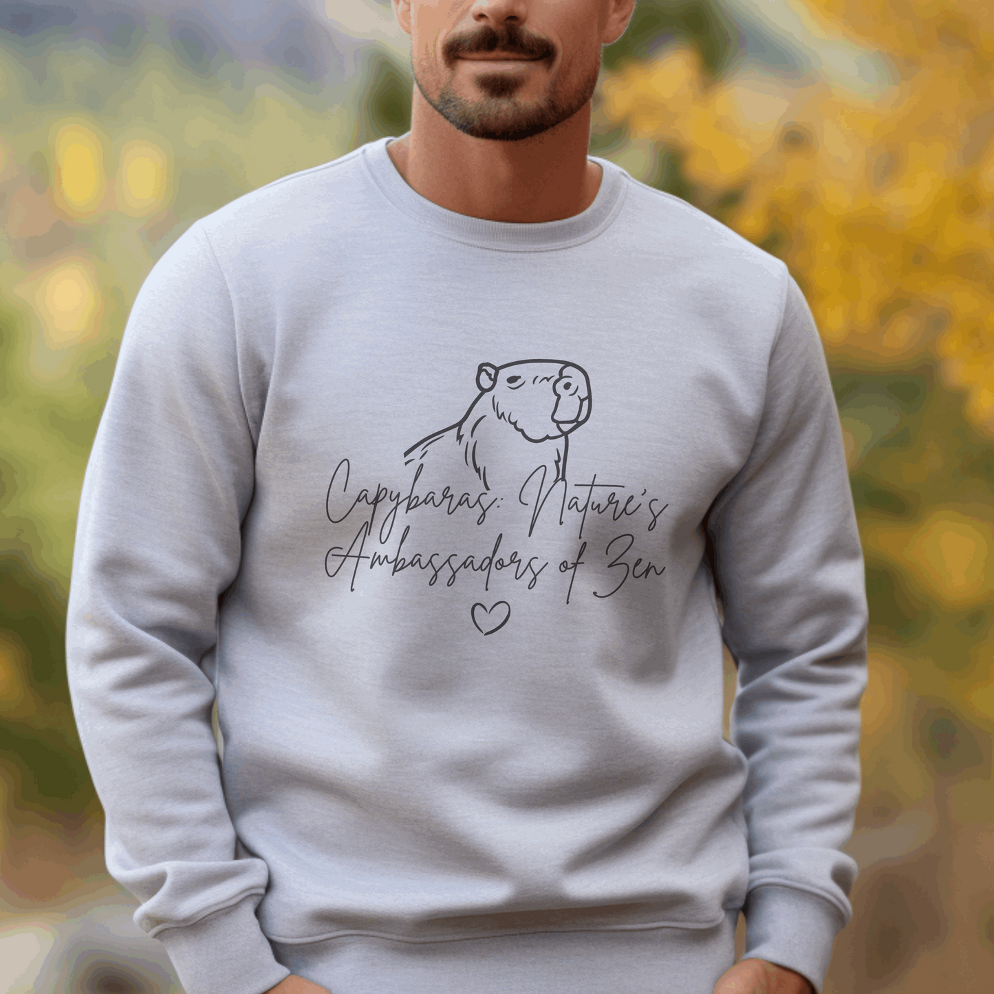 Capybaras: Nature's Ambassadors of Zen Crewneck Sweatshirt - Aurora Corner Shop