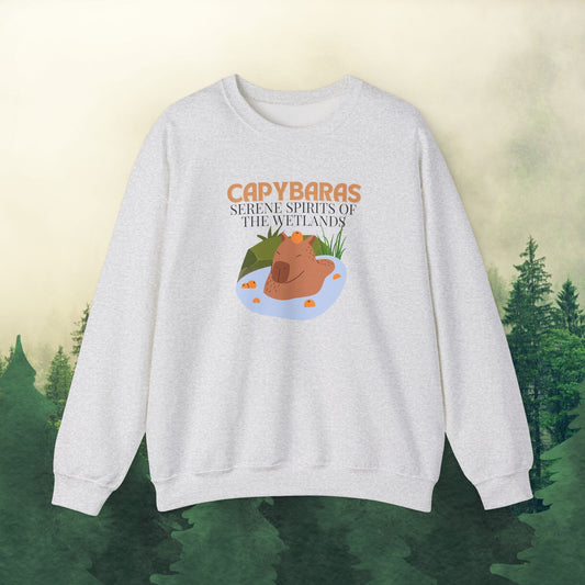 Capybara Crewneck Sweatshirt: Embrace the Snuggly Spirit of Serene Wetlands