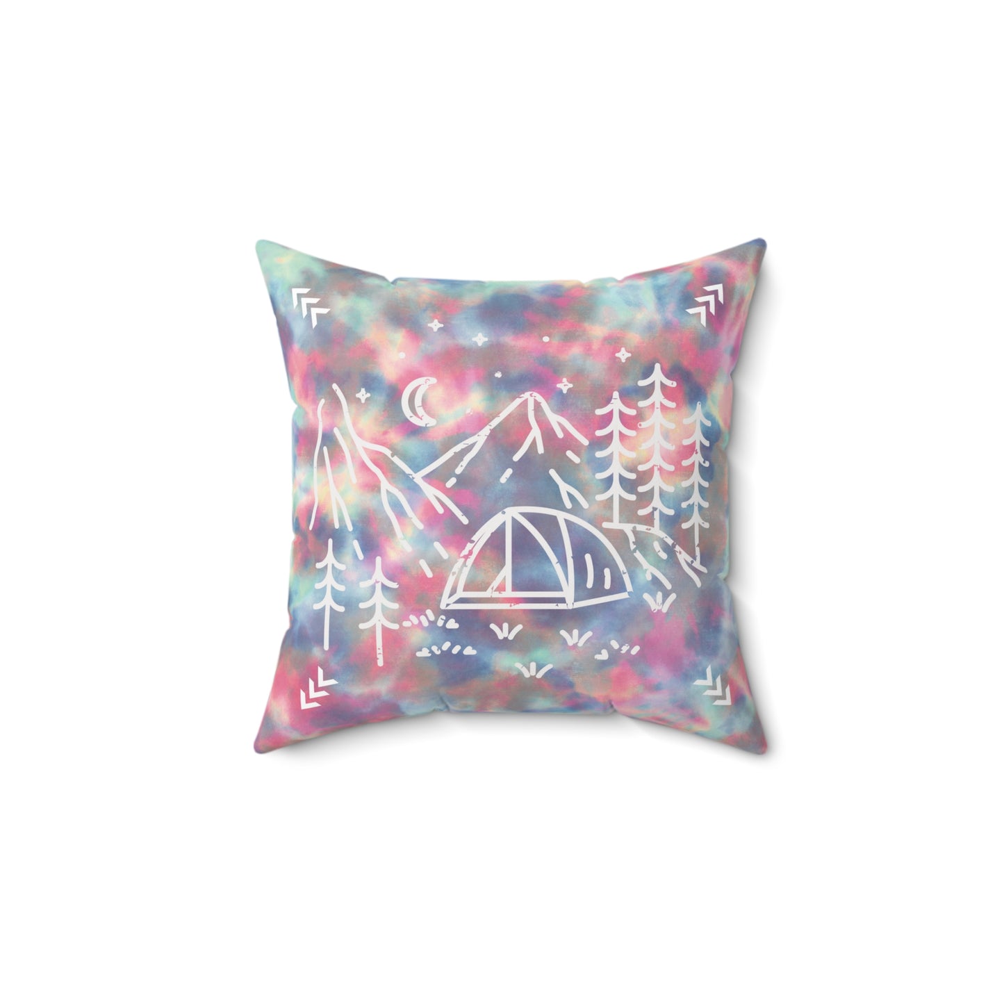 Soul of an Adventurer Tie Dye Square Pillow - Let Your Wanderlust Roam Free