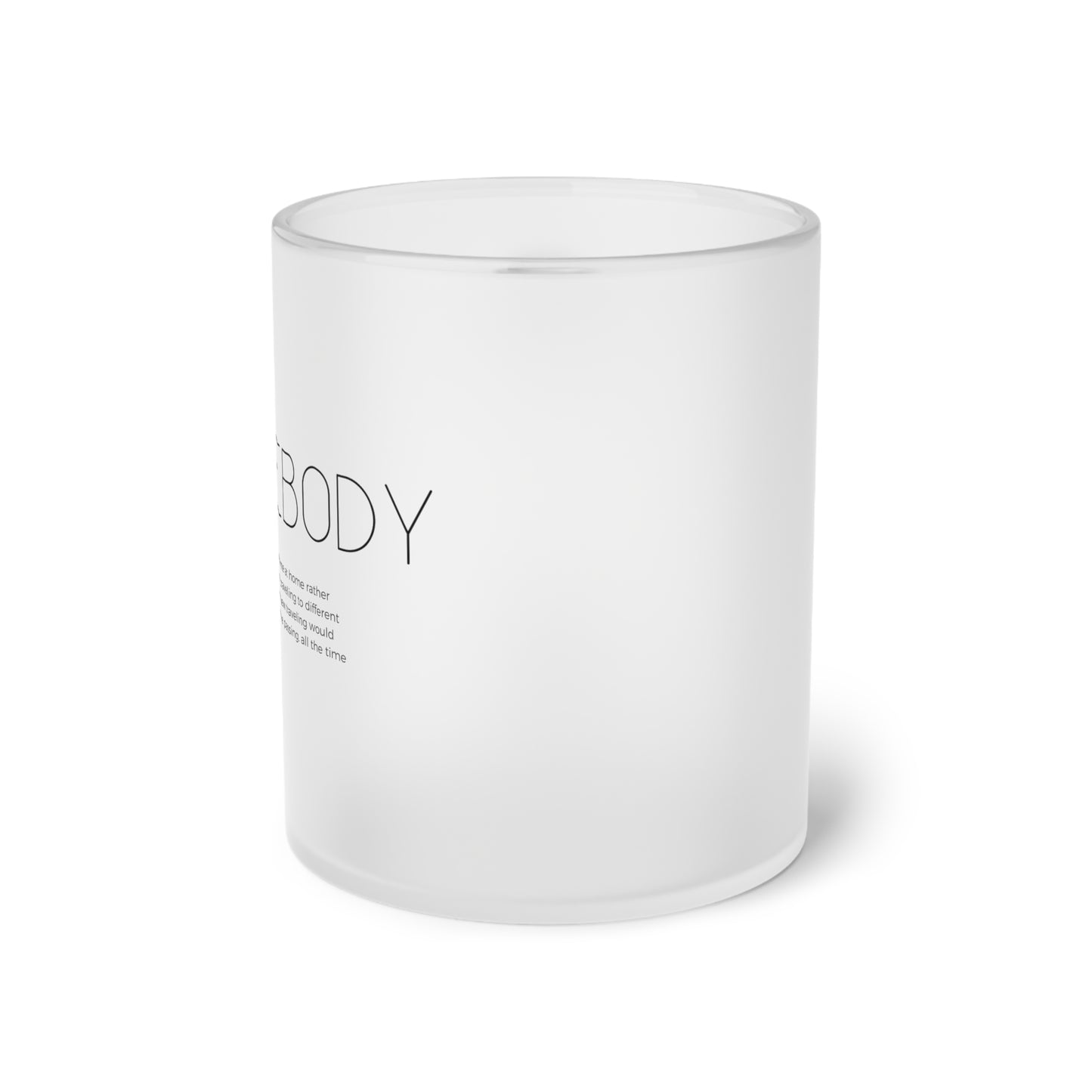 Homebody Frosted Glass Mug - Minimalist glass mug - Aurora Corner Shop