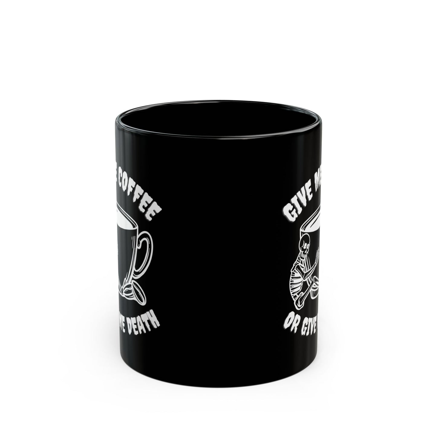 Give me Coffee Give me Death Gothic Aesthetic Skeleton Coffee Mug Coffee Lover Gift funny Coffee Mug Spooky Mug Halloween Mug Whimsigoth Mug