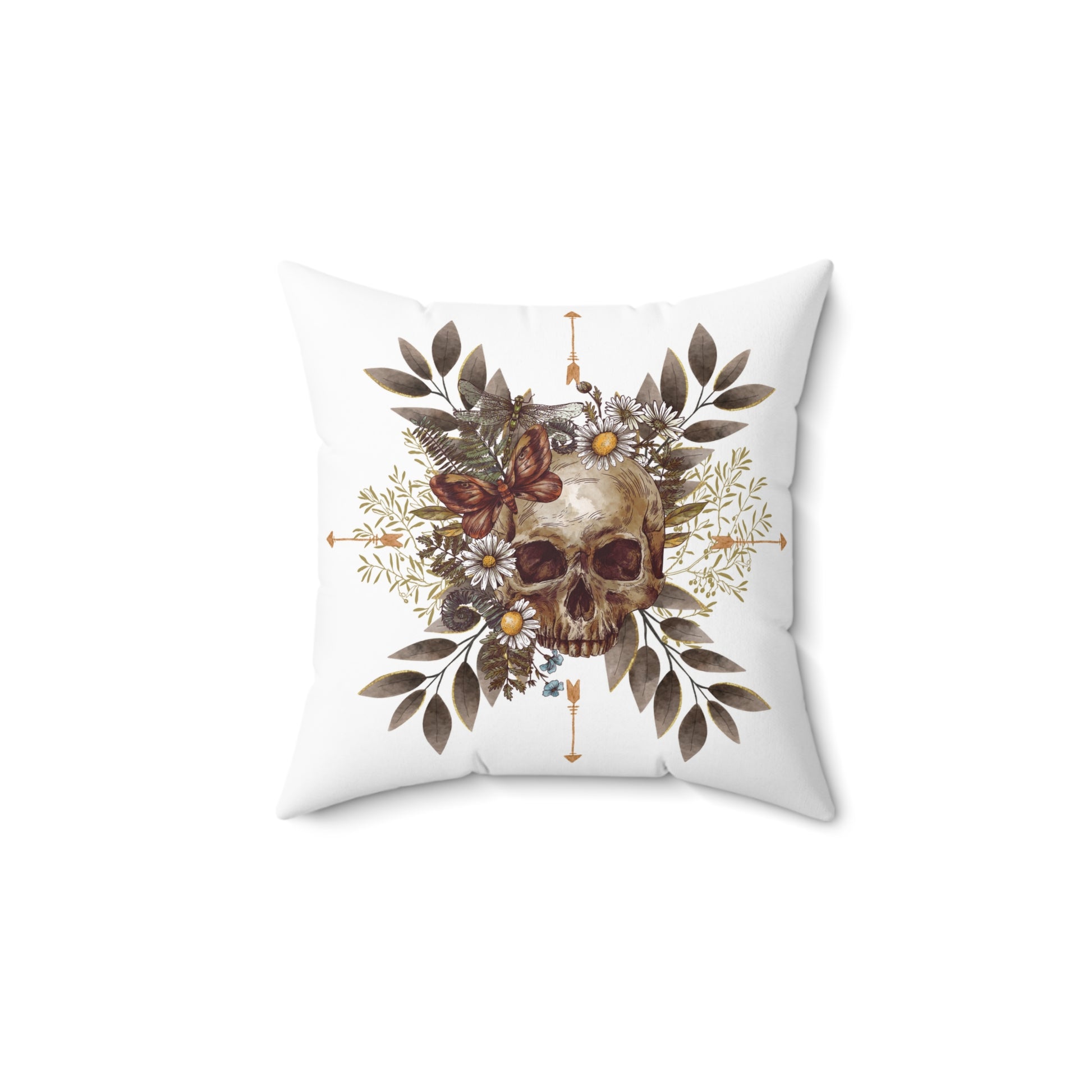 Wildwood Whisper Skull Pillow in white - Aurora Corner Shop