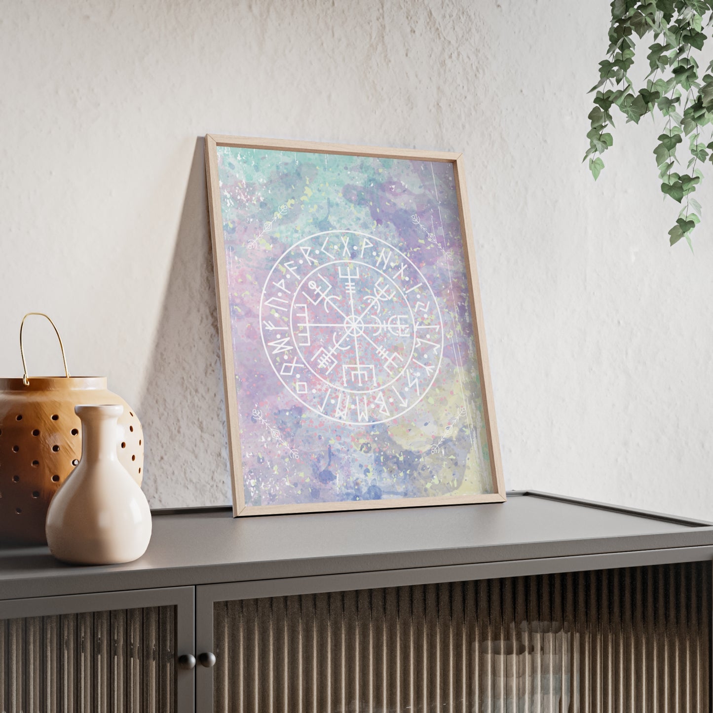 Nordic Tie Dye Posters with Wooden Frame - Inpired by the nordics and scandinavia