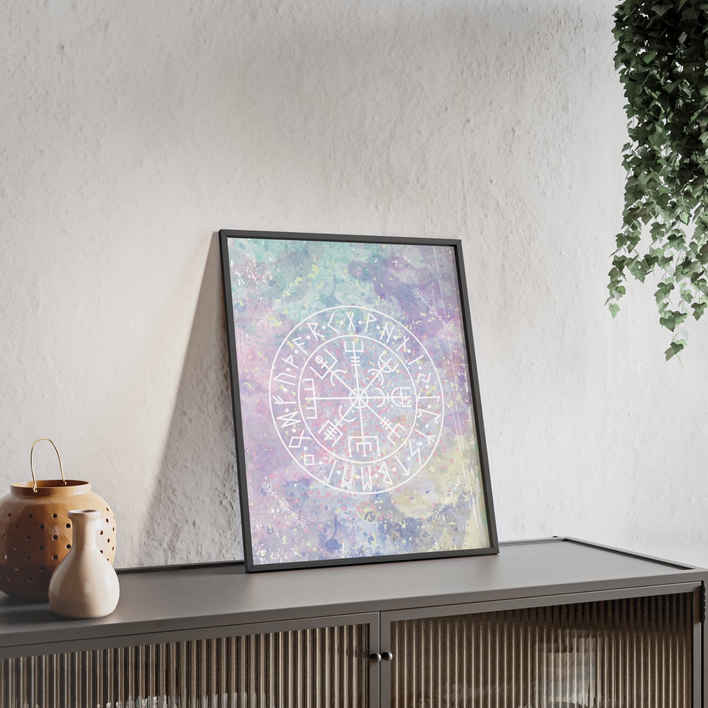 Nordic Tie Dye Posters with Wooden Frame - Inpired by the nordics and scandinavia