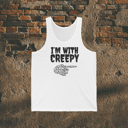 Creepy Unisex Tank top Monster Birthday Housewarming Gift Weirdcore Goth Witchy Tanks Weird Art Spooky Horror Creepy Cute Gothic Punk Emo