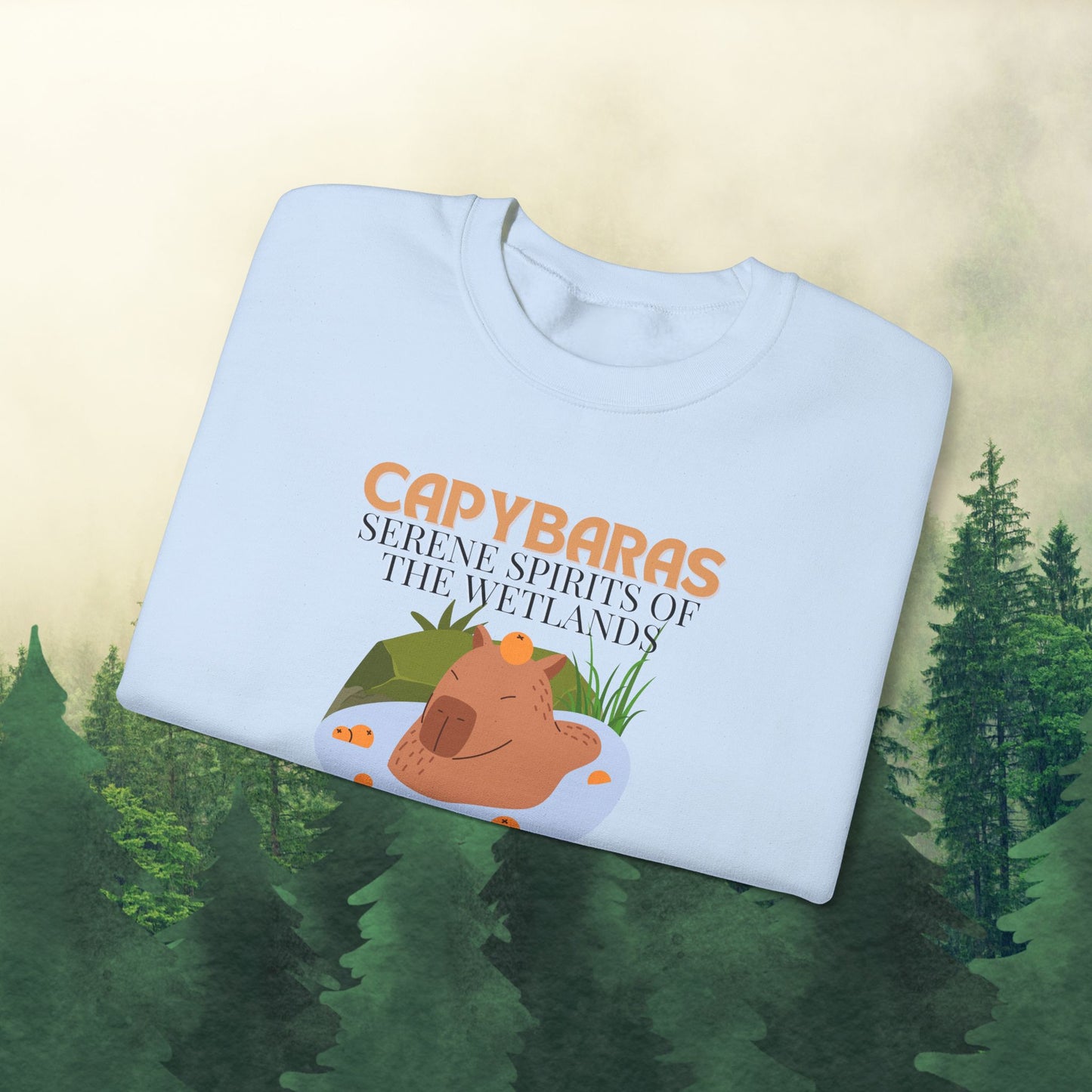 Capybara Crewneck Sweatshirt: Embrace the Snuggly Spirit of Serene Wetlands