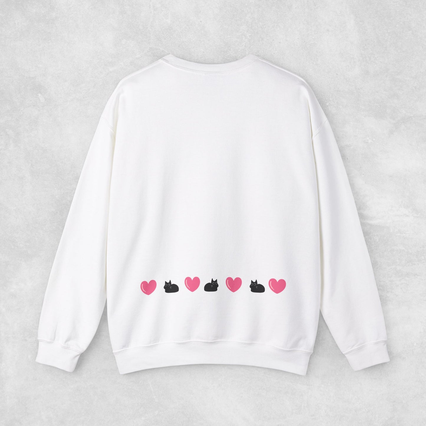 Time with spend with cats Crewneck Sweatshirt with heart design