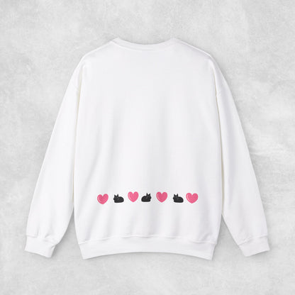 Time with spend with cats Crewneck Sweatshirt with heart design