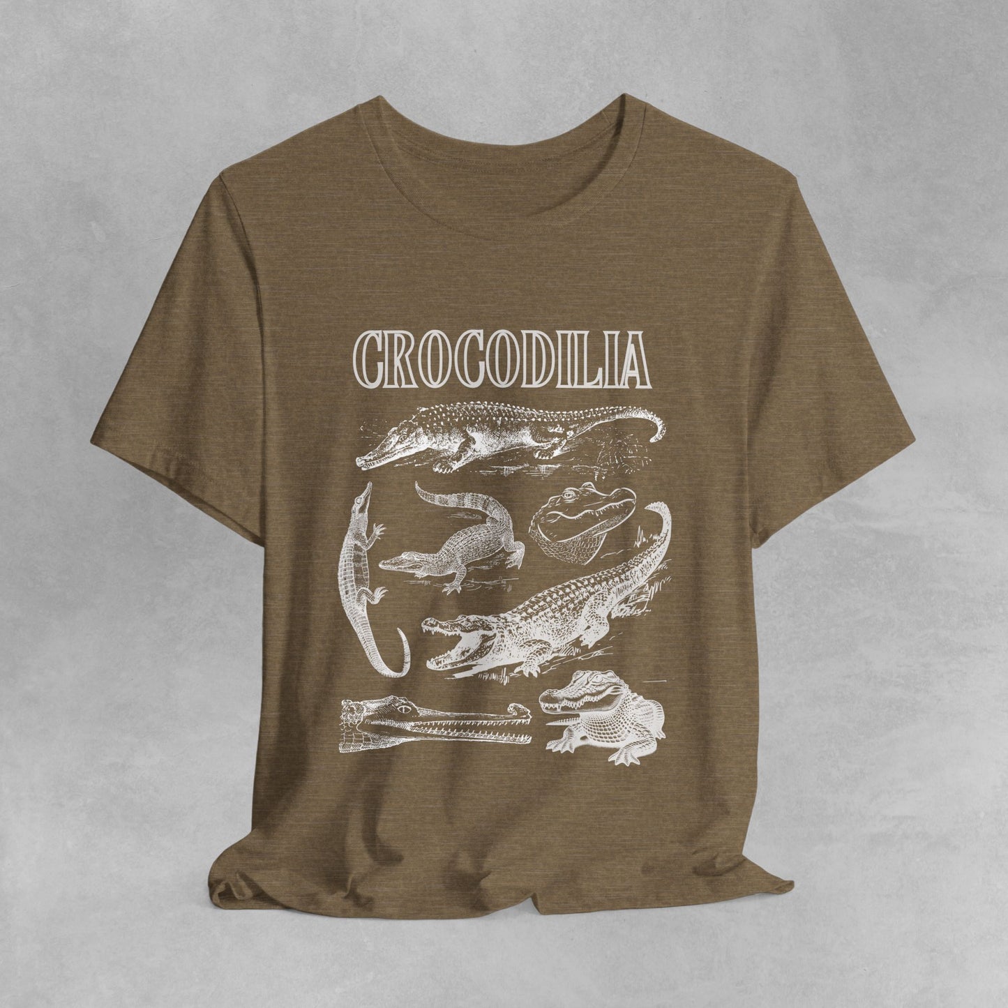 Crocodilia Herpetology t shirt, crocodile t shirt, alligator t shirt, gharial t shirt, lizard t shirt, vintage style zoology shirt animal