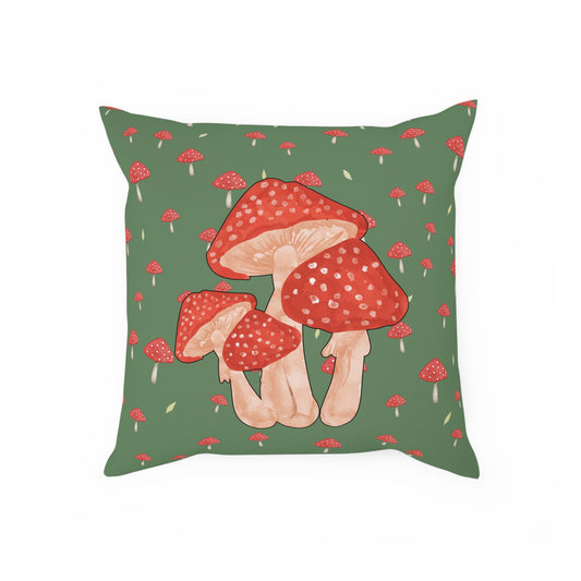 Fly Amanita Cottagecore mushroom pillow - nature aesthetic whimsical Multicolored Pillow Colorful Pillow  fairycore pillow Amanita muscaria