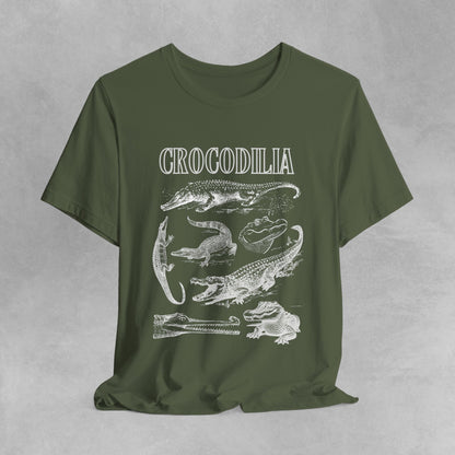 Crocodilia Herpetology t shirt, crocodile t shirt, alligator t shirt, gharial t shirt, lizard t shirt, vintage style zoology shirt animal