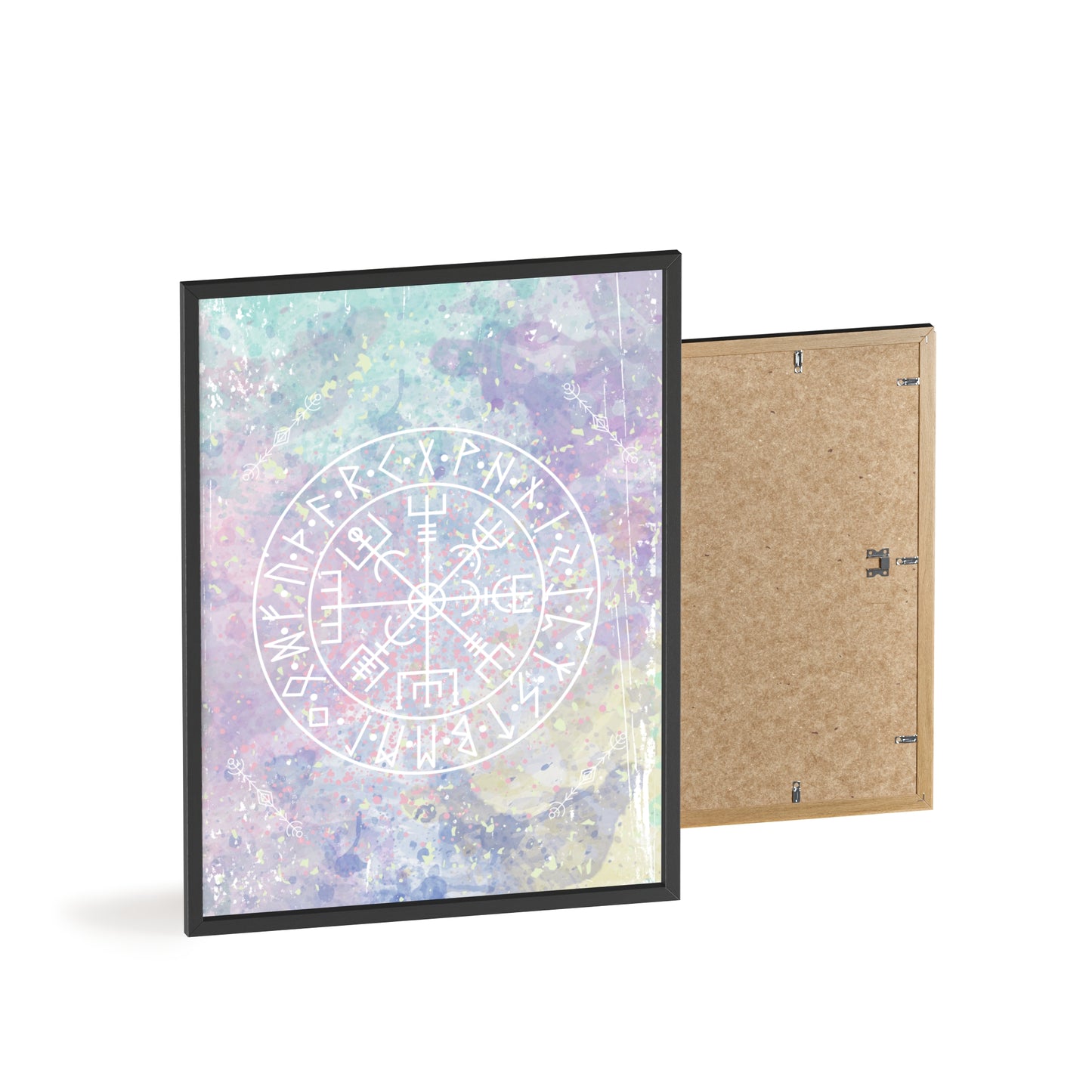 Nordic Tie Dye Posters with Wooden Frame - Inpired by the nordics and scandinavia