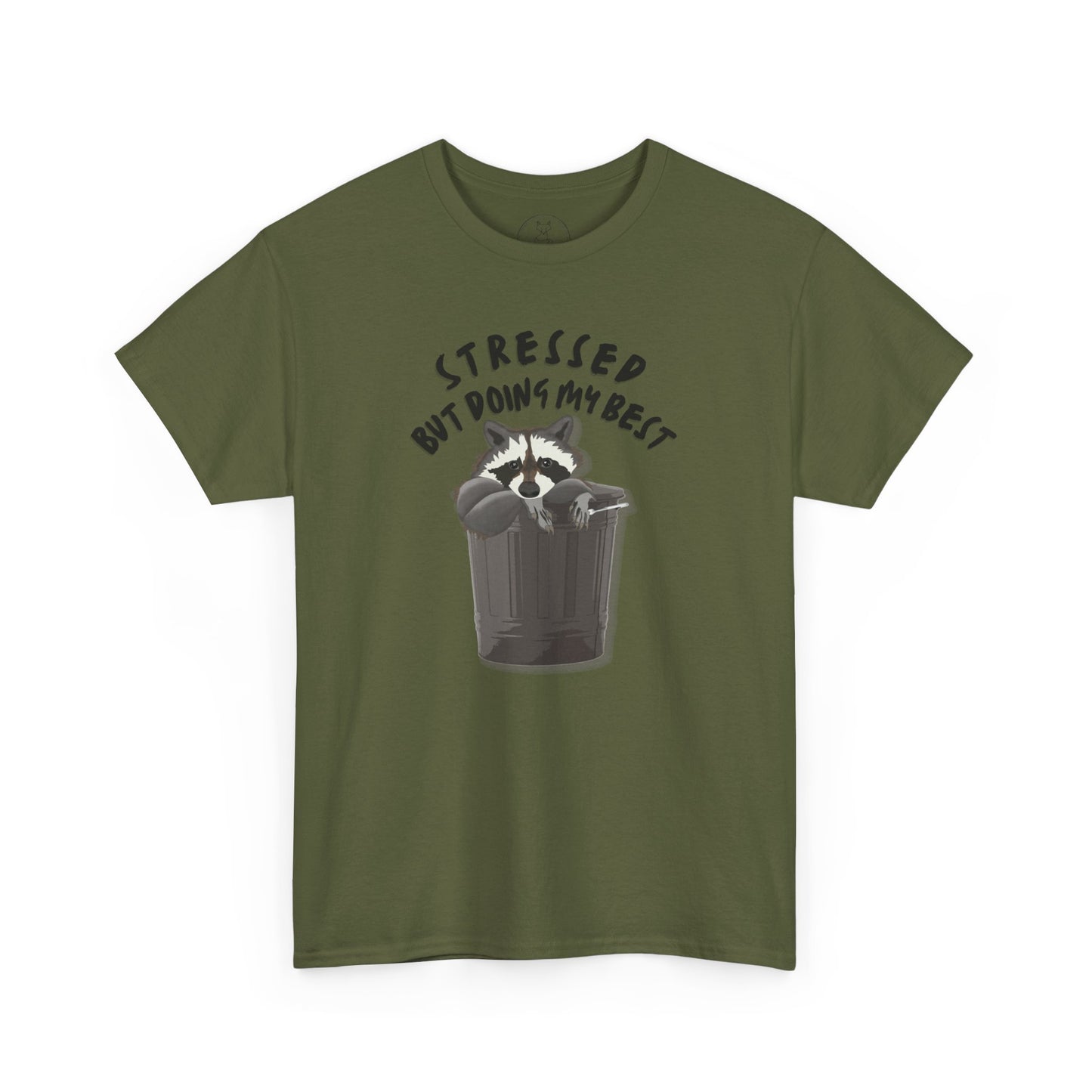 Stressed but doing my best raccoon tshirt -  Cute raccoon shirt - funny t-shirt - meme tshirt - funny gift - cute graphic tee - Aurora Corner Shop