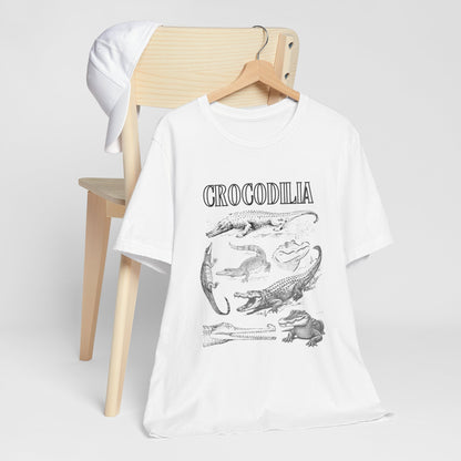 Crocodilia Herpetology t shirt, crocodile t shirt, alligator t shirt, gharial t shirt, lizard t shirt, vintage style zoology shirt animal