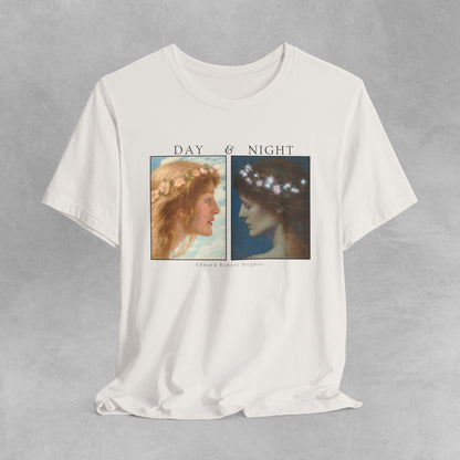 Edward Robert Hughes Day & Night Art Exhibition T Shirt Vintage Retro Gift Mens Womens Unisex  Graphic Tee Oversized Aesthetic Art tee shirt