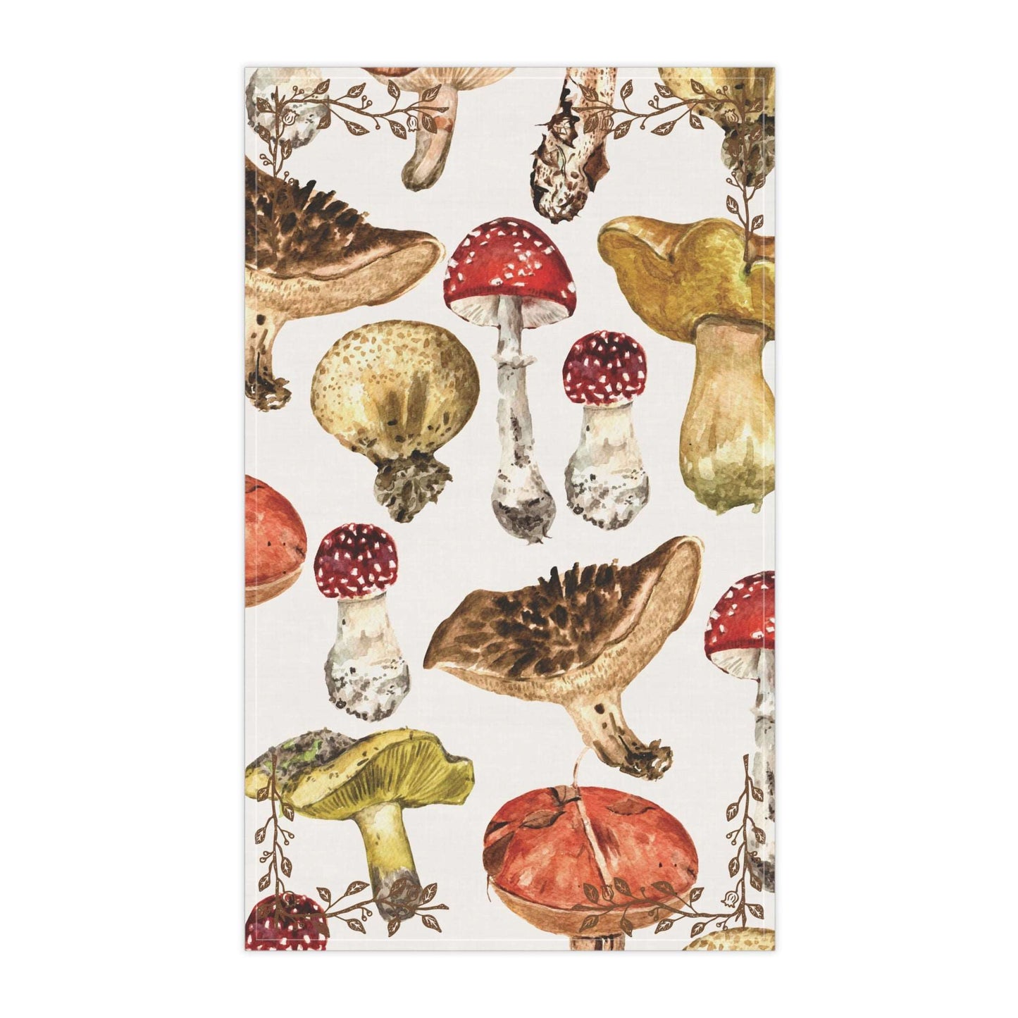 Fungi Kitchen Towel White