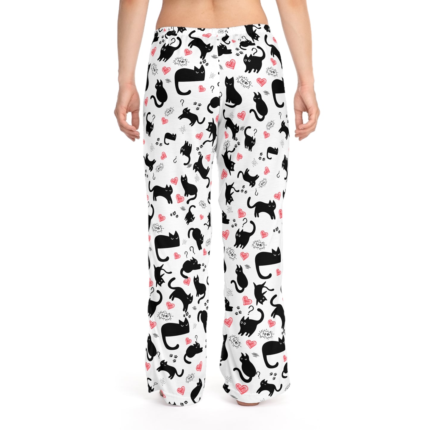 Black cat Women's Pajama Pants