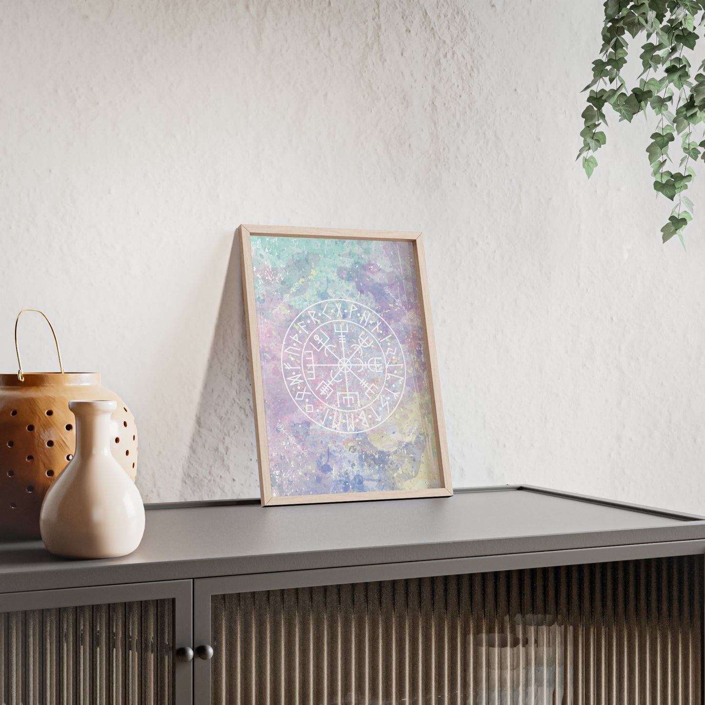 Nordic Tie Dye Posters with Wooden Frame - Inpired by the nordics and scandinavia