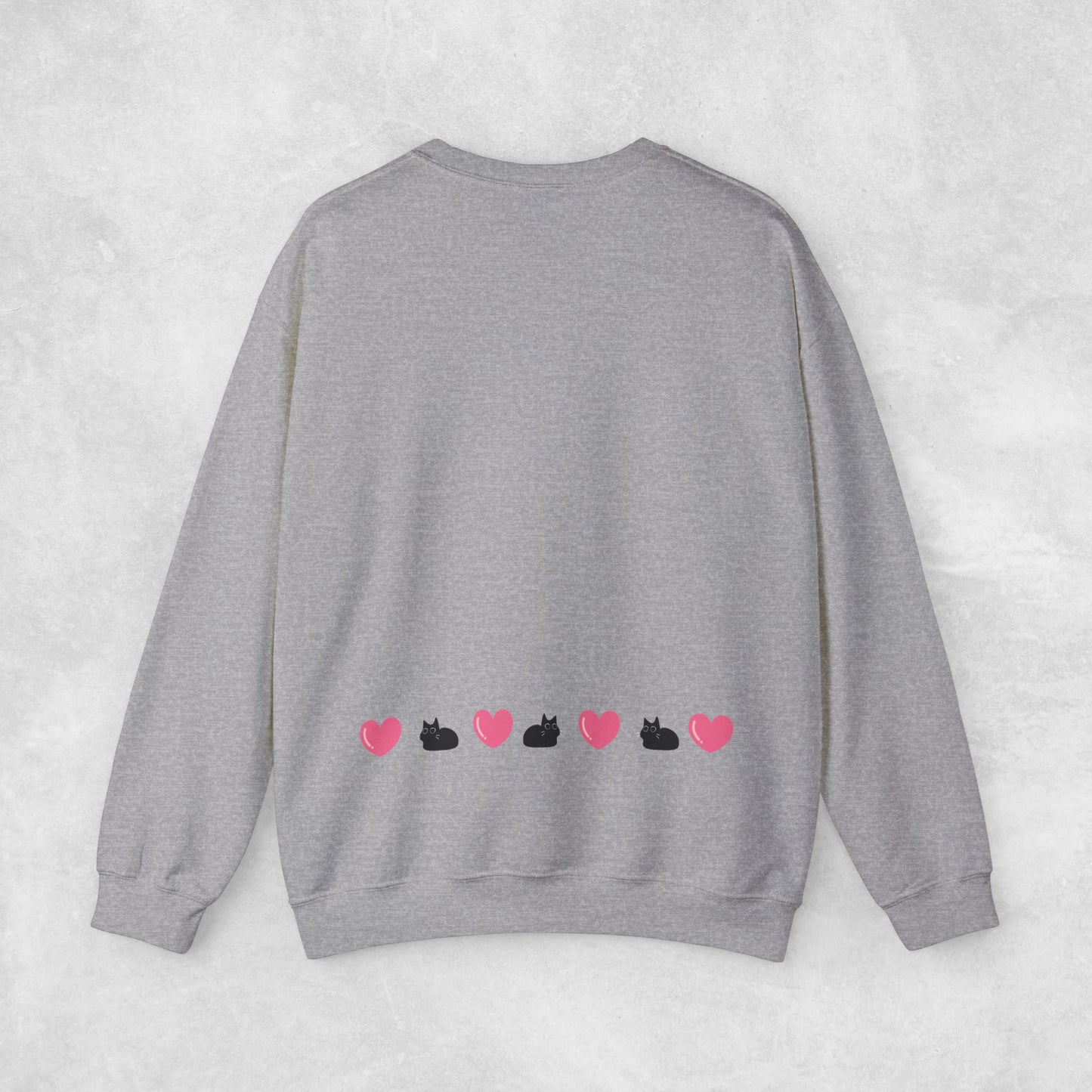 Time with spend with cats Crewneck Sweatshirt with heart design