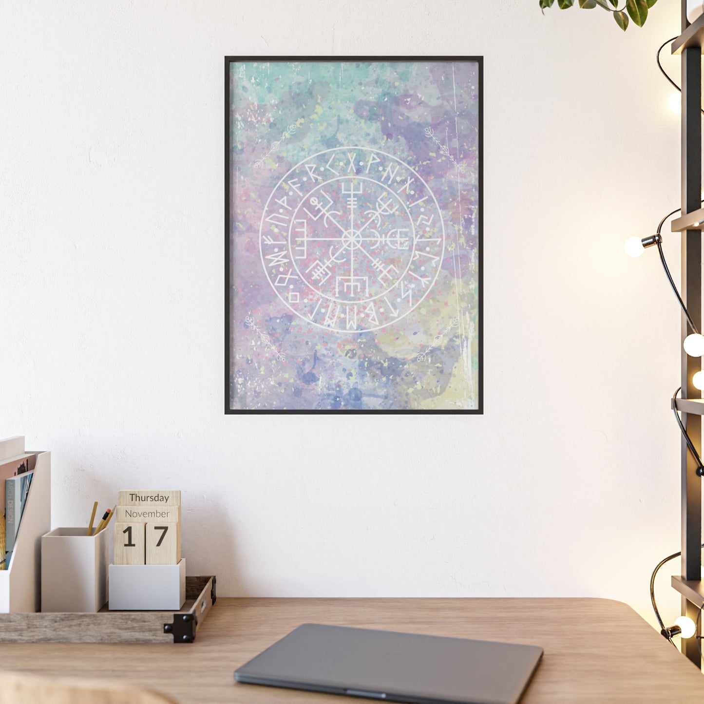 Nordic Tie Dye Posters with Wooden Frame - Inpired by the nordics and scandinavia