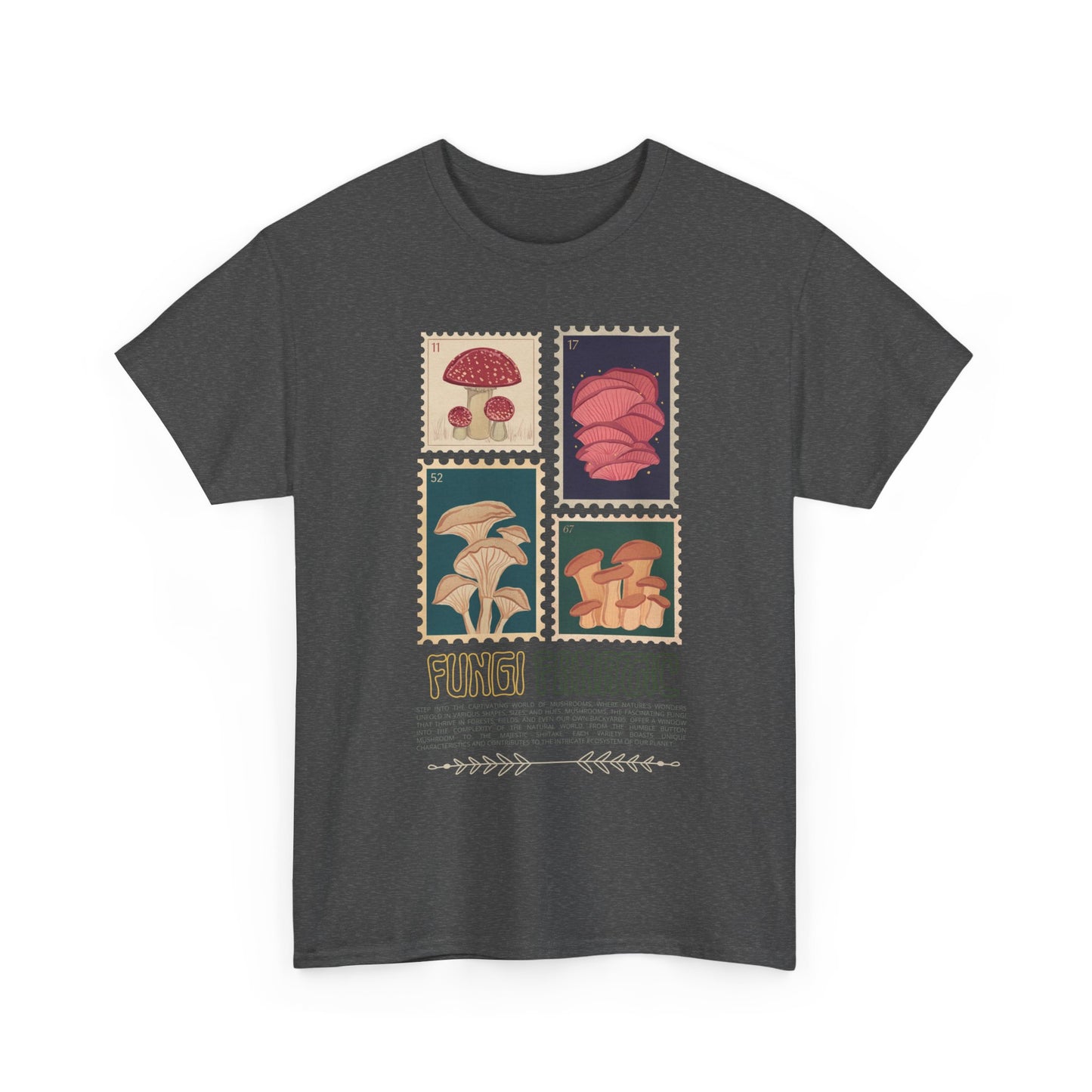 Mushroom Magic Cotton Tee: Nature-Inspired Fungi Fanatic T-Shirt