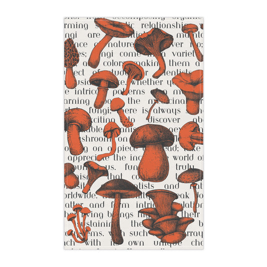 Nature's bounty Mushroom Kitchen Towel - Fungi design - Nature inspired home decor