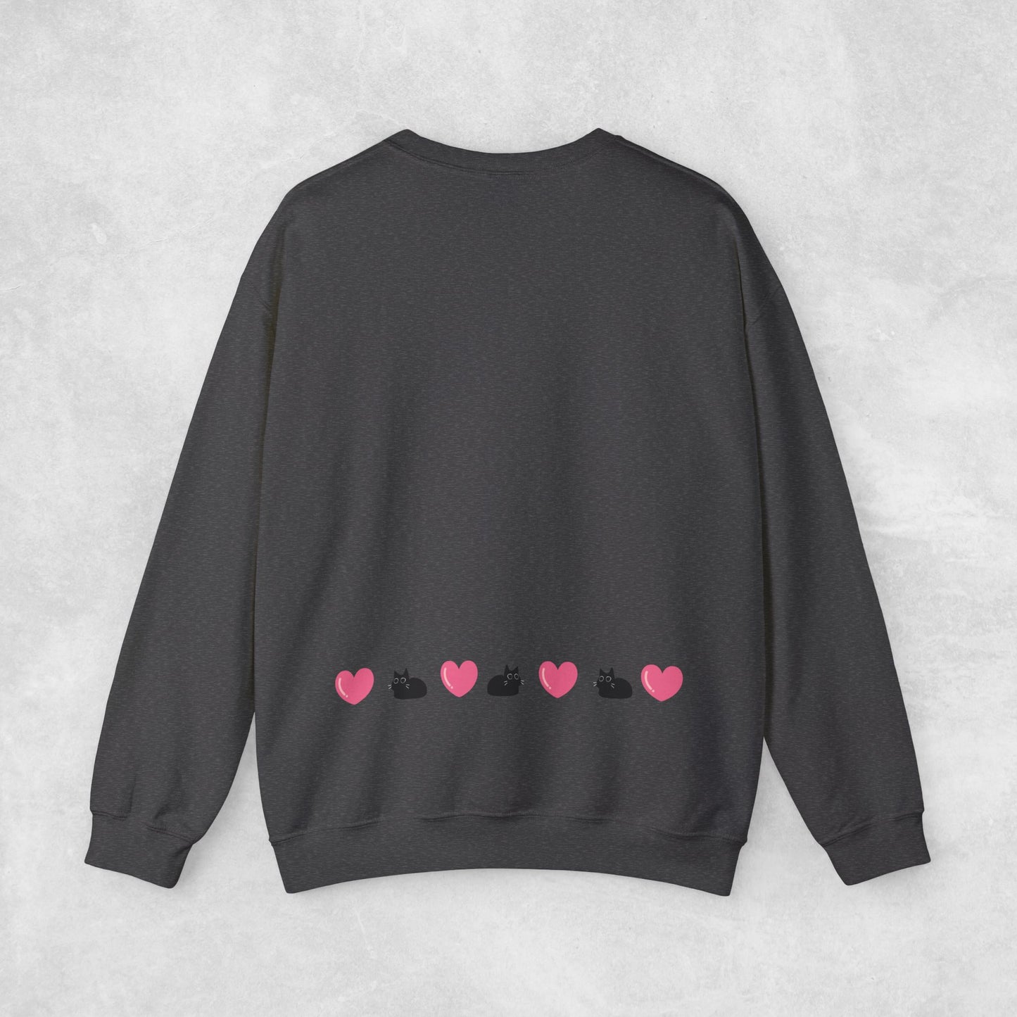 Time with spend with cats Crewneck Sweatshirt with heart design