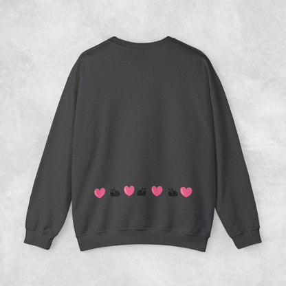 Time with spend with cats Crewneck Sweatshirt with heart design