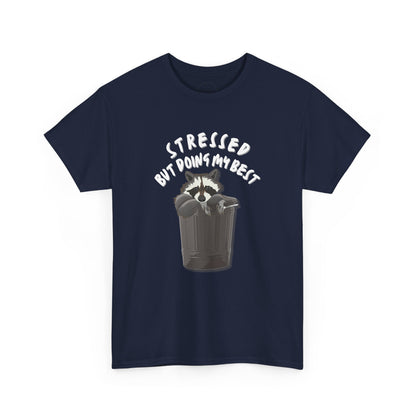 Stressed but doing my best raccoon tshirt -  Cute raccoon shirt - funny t-shirt - meme tshirt - funny gift - cute graphic tee