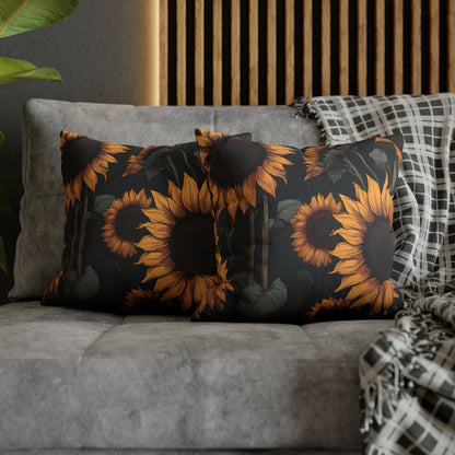 Moody Sunflowers - Dark florals Pillow Case - Aurora Corner Shop