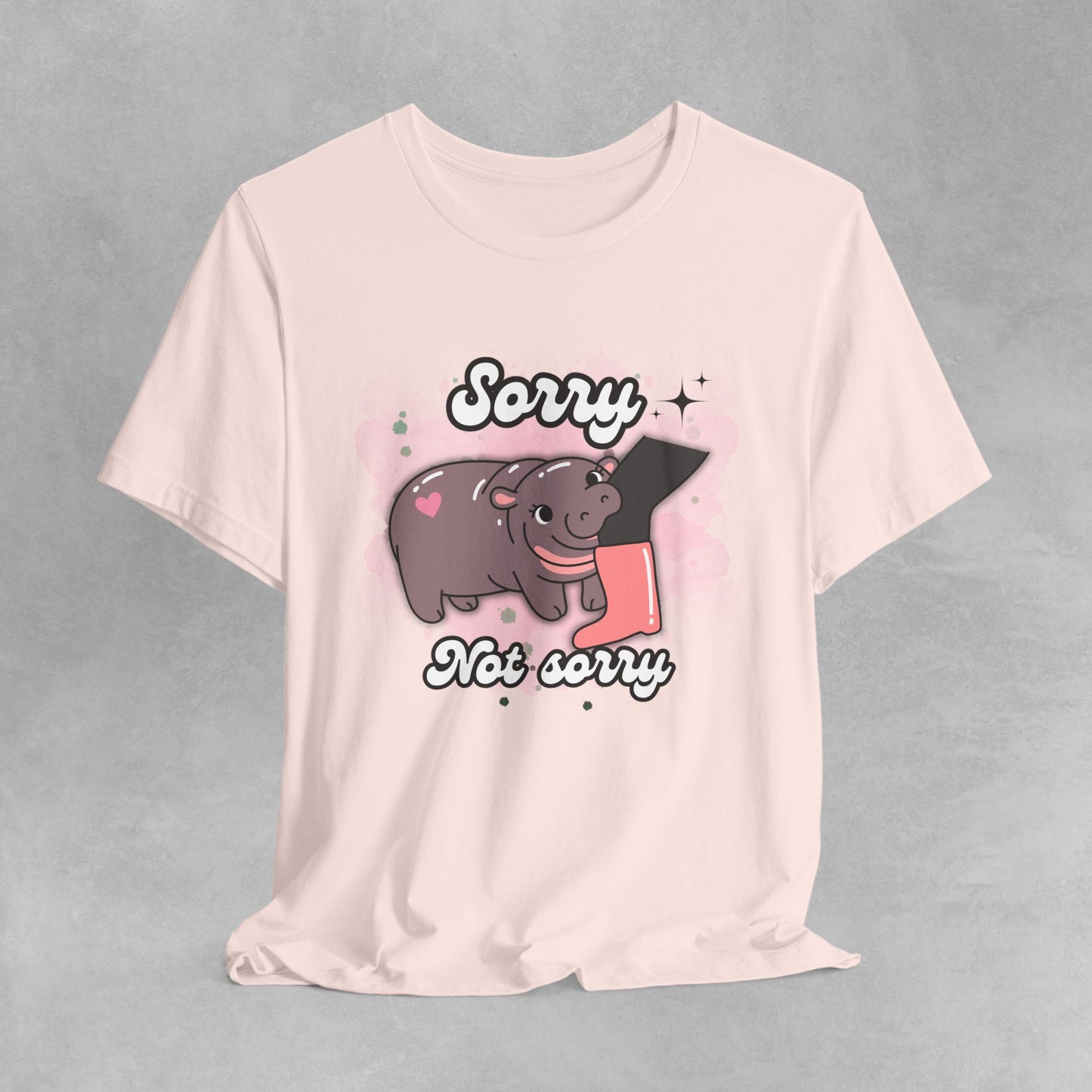 Adorable Pygmy Hippo Graphic Tee featuring a cute design of a viral baby hippo meme, made from soft cotton, perfect for animal lovers and casual wear, ideal for gifts and nature enthusiasts
