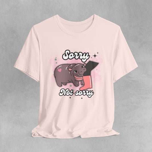 Adorable Pygmy Hippo Graphic Tee featuring a cute design of a viral baby hippo meme, made from soft cotton, perfect for animal lovers and casual wear, ideal for gifts and nature enthusiasts