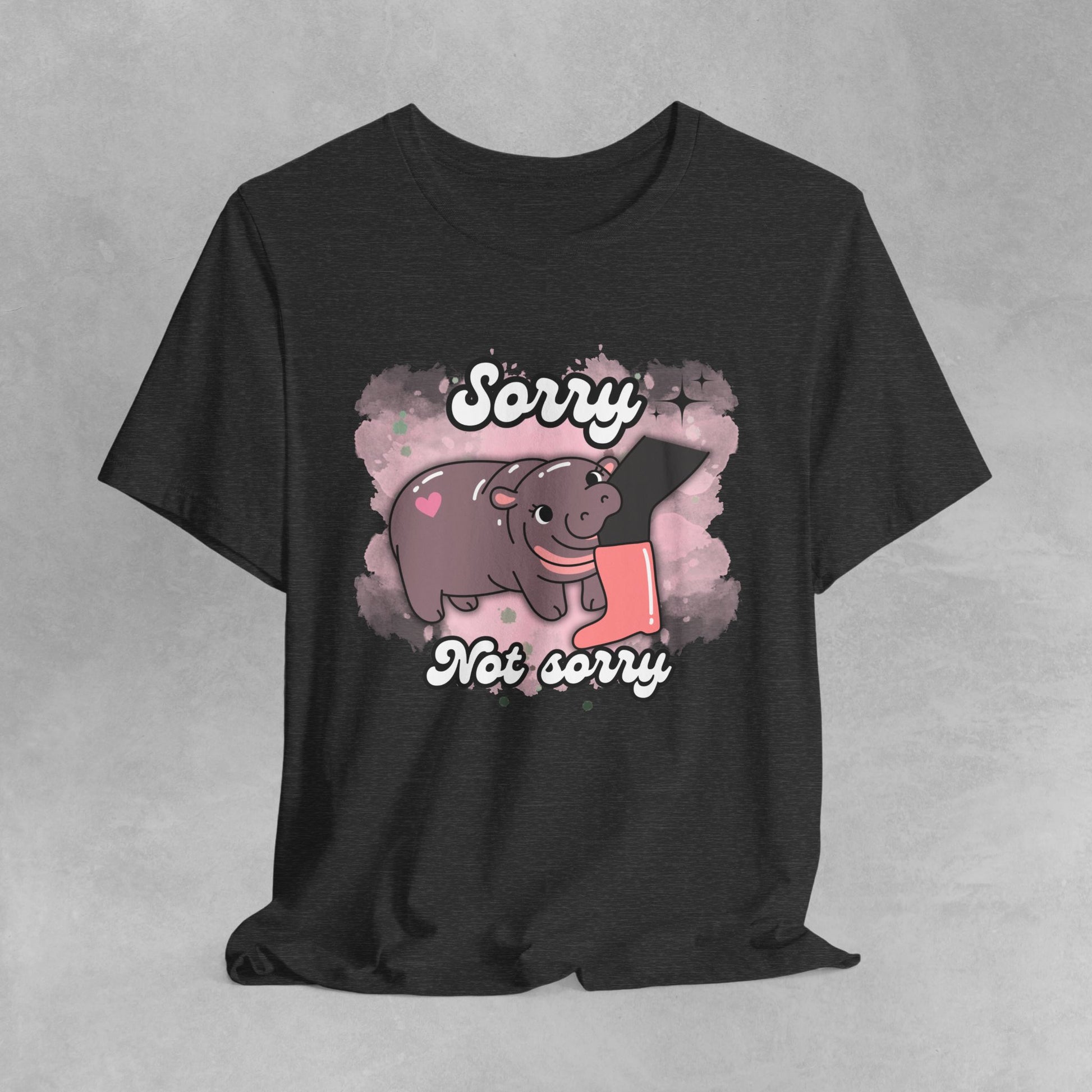 Adorable Pygmy Hippo Graphic Tee featuring a cute design of a viral baby hippo meme, made from soft cotton, perfect for animal lovers and casual wear, ideal for gifts and nature enthusiasts