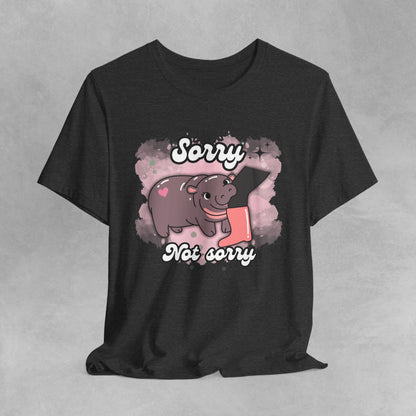 Adorable Pygmy Hippo Graphic Tee featuring a cute design of a viral baby hippo meme, made from soft cotton, perfect for animal lovers and casual wear, ideal for gifts and nature enthusiasts