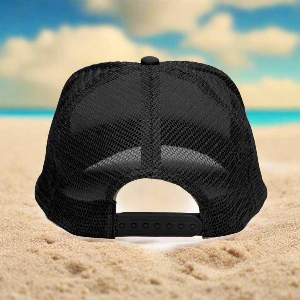 Aim High Stoner Trucker Cap with a vintage-style design and breathable mesh back. This funny marijuana hat adds a playful touch to any outfit, making it a great 420 gift for both women and men. Perfect for cannabis enthusiasts, this cute and silly cap brings humor to casual wear.