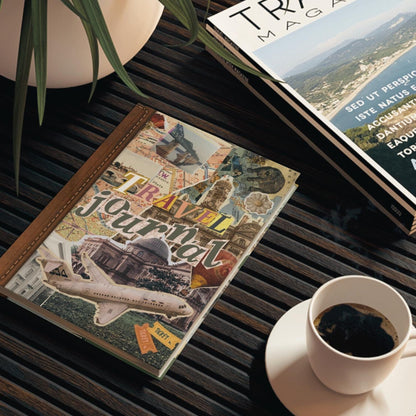 Customizable Travel Journal and Adventure Logbook with a durable hardcover, designed for wanderlust explorers. Perfect for documenting journeys, travel memories, and experiences. An essential notebook for travelers, this personalized wanderer's companion makes a thoughtful gift for anyone who loves to explore and document their adventures.