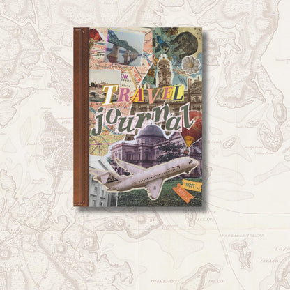Customizable Travel Journal and Adventure Logbook with a durable hardcover, designed for wanderlust explorers. Perfect for documenting journeys, travel memories, and experiences. An essential notebook for travelers, this personalized wanderer's companion makes a thoughtful gift for anyone who loves to explore and document their adventures. 